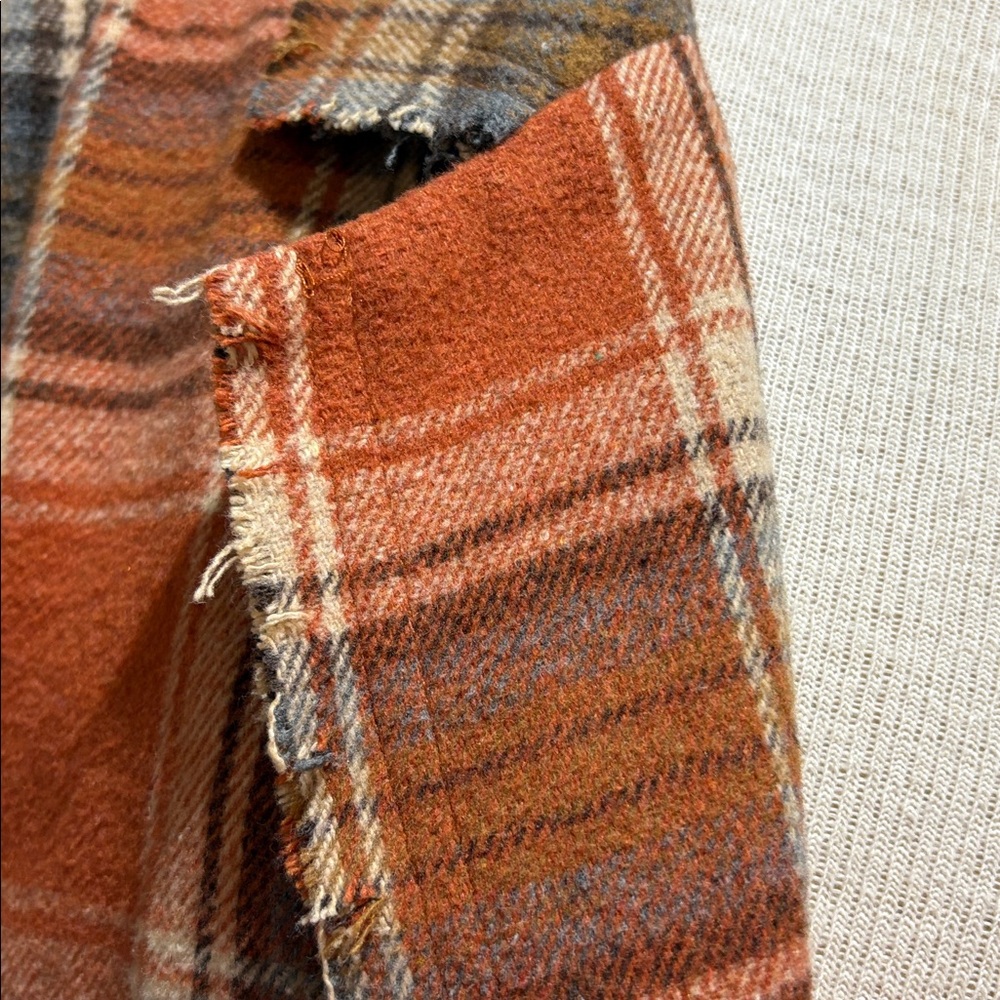 Women's Orange Plaid Patchwork Jacket - image 4